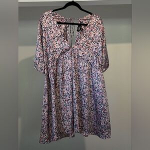 Lulus satin floral dress XL